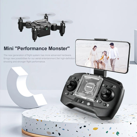 4K Foldable Drone for Kids, Mini Drone with Camera, Portable RC Quadcopter with Altitude Hold 3D Flips and Headless Mode Easy to Fly
