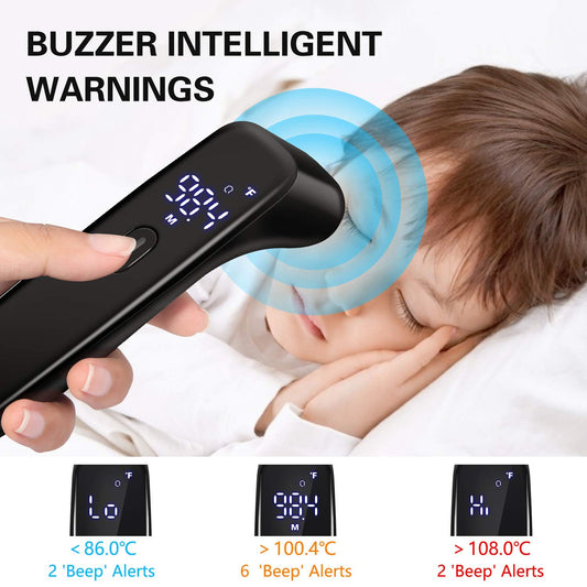 Infrared Thermometer for Adults, Digital Touchless Forehead Thermometer for Fever, Baby Thermometer with Fever Indicator,°C/°F Switchable