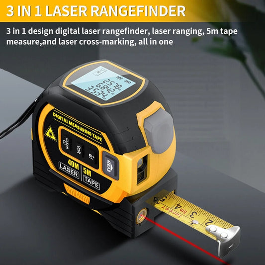 3 in 1 Digital Laser Rangefinder Ruler Distance Meter Area/Volume Measure Tool