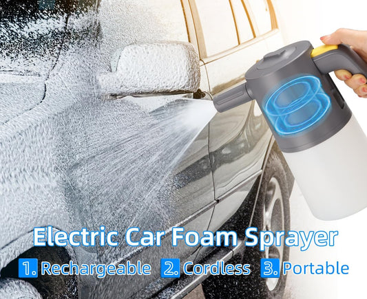 Foam Sprayer Car Wash, Electric Car Foam Sprayer with USB, Electric Pressure Car Foam Sprayer for Washing,Car Wash Foam Sprayer Suitable for Home, Garden and Car Beauty and Cleaning(1 Liters)