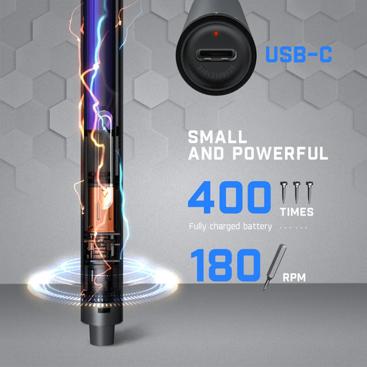 E1 Pro 3.7V (Not Led) Cordless Electric Screwdriver Kit, 3 N.M Torque with 24 Magnetic Bits, Quick-Charge Battery & Magnetic Holder - Ideal for Electronics Repair (Phones, Laptops, Watches)