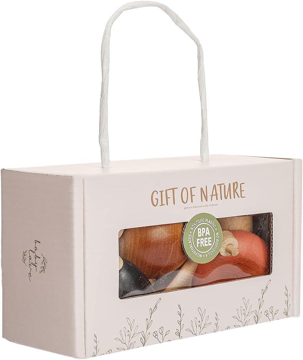 Wooden Mushroom Toys Set for Kids, 11 Pcs Wood Mushroom Kit Art & Craft Set Montessori Early Educational Preschool Classroom Toy