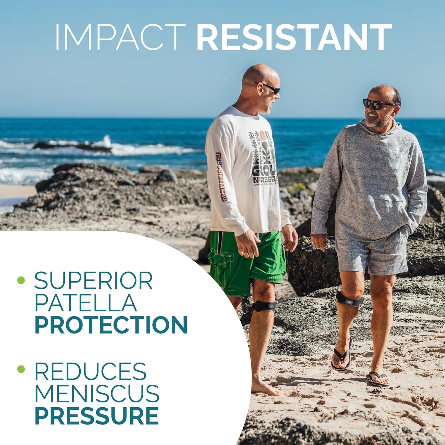 Sports Patella Strap Knee Brace Support for Arthritis, ACL, Running, Basketball, Meniscus Tear, Sports, Athletic. Best Knee Brace for Hiking, Soccer, Volleyball & Squats (Pack of 2, Black)