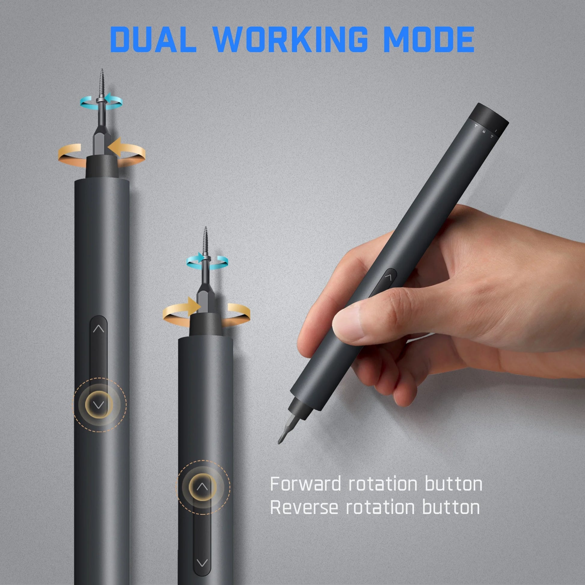 E1 Pro 3.7V (Not Led) Cordless Electric Screwdriver Kit, 3 N.M Torque with 24 Magnetic Bits, Quick-Charge Battery & Magnetic Holder - Ideal for Electronics Repair (Phones, Laptops, Watches)