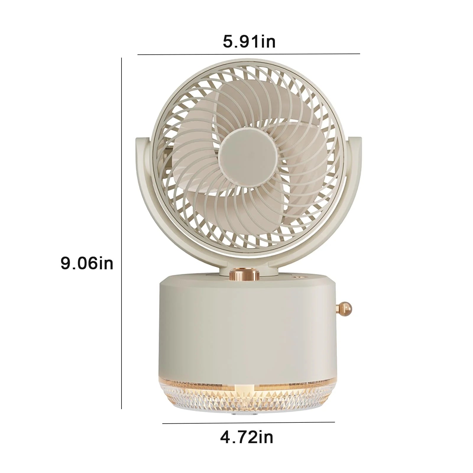 Portable Outdoor Misting Fan, Cool Misting Fan Portable with Mister, Battery Powered with 3 Fan Speeds & 3 Mist Settings for Camping, Tailgating, and Beach