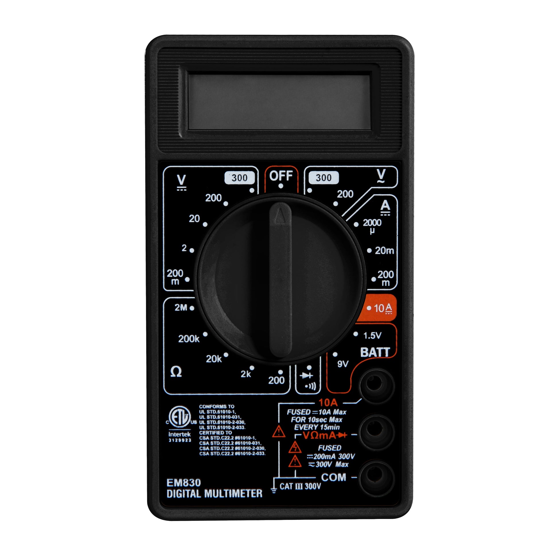 Digital Multimeter TD35235J, 3 1/2 Digit Screen, New, 4.25 Inch Assembled Product Width