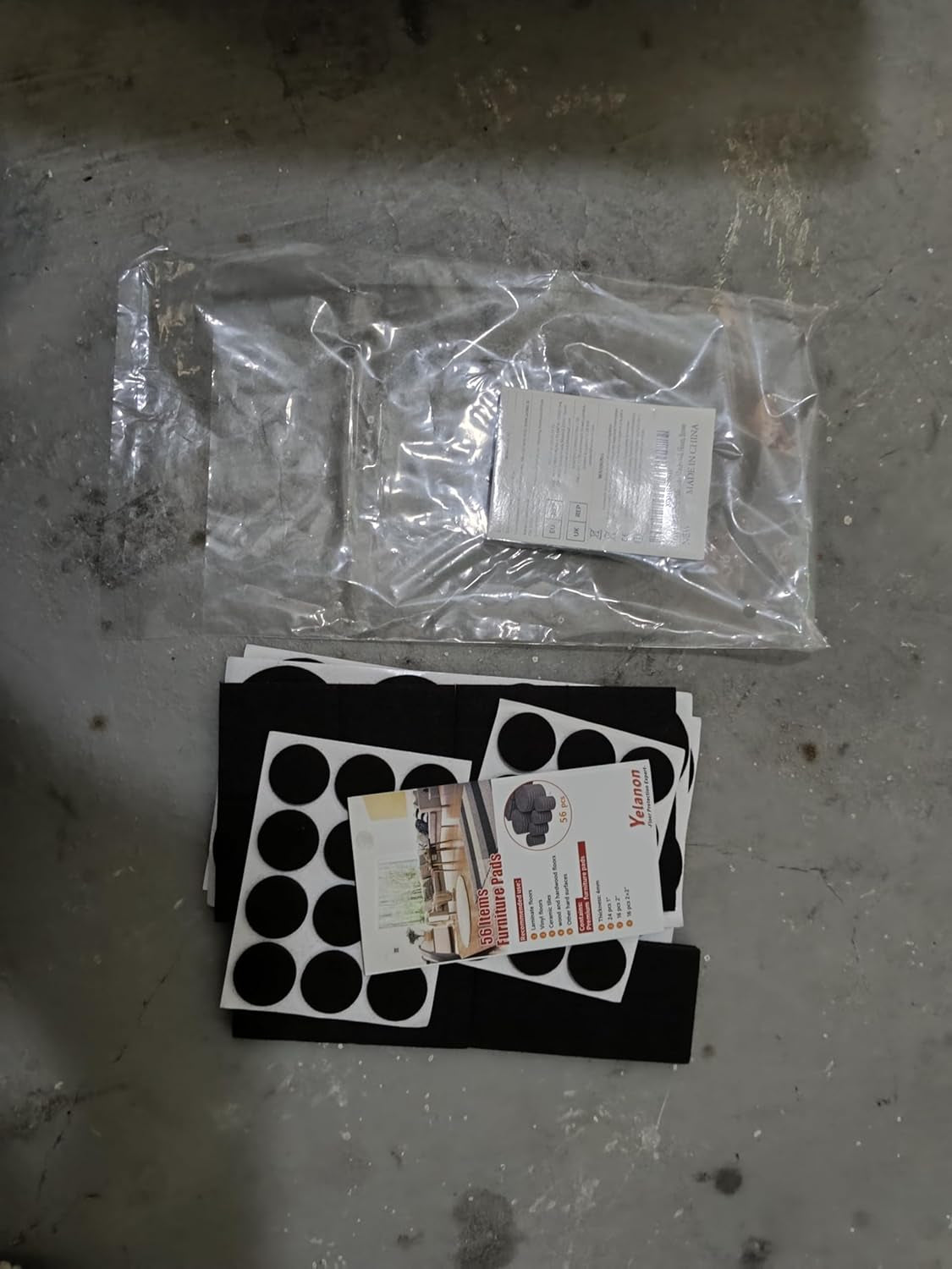 Felt Furniture Pads -56 Pcs(1+2)” Premium Felt Pads for Chair Legs Furniture, Floor Protectors for Hardwood Floors,Brown