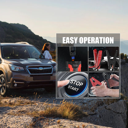 Car Jump Starter, 4000A Peak 30000Mah 150PSI Tire Inflator Digital Display LED Light