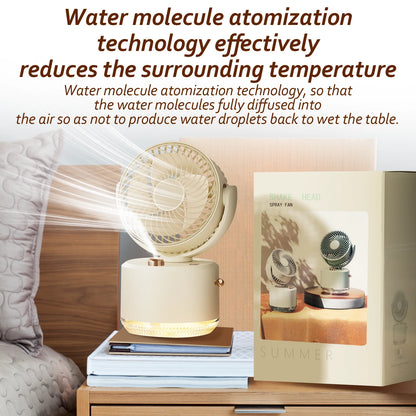 Portable Outdoor Misting Fan, Cool Misting Fan Portable with Mister, Battery Powered with 3 Fan Speeds & 3 Mist Settings for Camping, Tailgating, and Beach