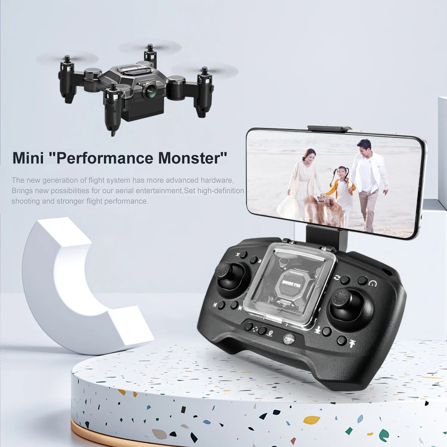 4K Foldable Drone for Kids, Mini Drone with Camera, Portable RC Quadcopter with Altitude Hold 3D Flips and Headless Mode Easy to Fly