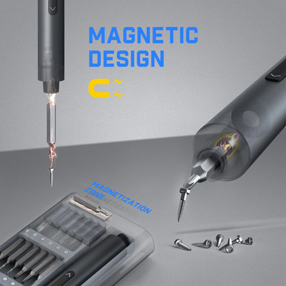 E1 Pro 3.7V (Not Led) Cordless Electric Screwdriver Kit, 3 N.M Torque with 24 Magnetic Bits, Quick-Charge Battery & Magnetic Holder - Ideal for Electronics Repair (Phones, Laptops, Watches)