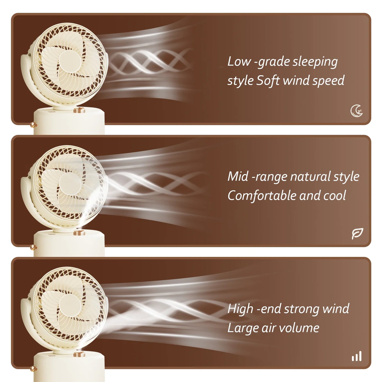 Portable Outdoor Misting Fan, Cool Misting Fan Portable with Mister, Battery Powered with 3 Fan Speeds & 3 Mist Settings for Camping, Tailgating, and Beach