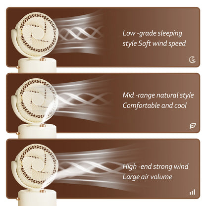 Portable Outdoor Misting Fan, Cool Misting Fan Portable with Mister, Battery Powered with 3 Fan Speeds & 3 Mist Settings for Camping, Tailgating, and Beach