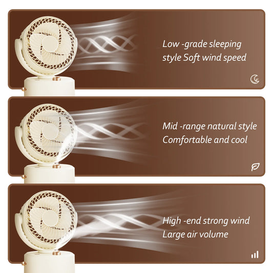 Portable Outdoor Misting Fan, Cool Misting Fan Portable with Mister, Battery Powered with 3 Fan Speeds & 3 Mist Settings for Camping, Tailgating, and Beach