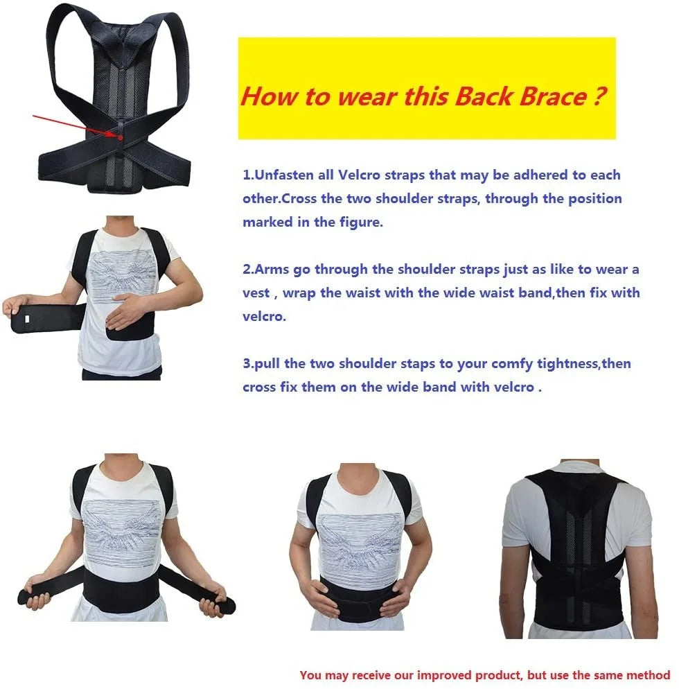 Back Brace Posture Corrector for Women and Men Neck Back Shoulder Posture Brace