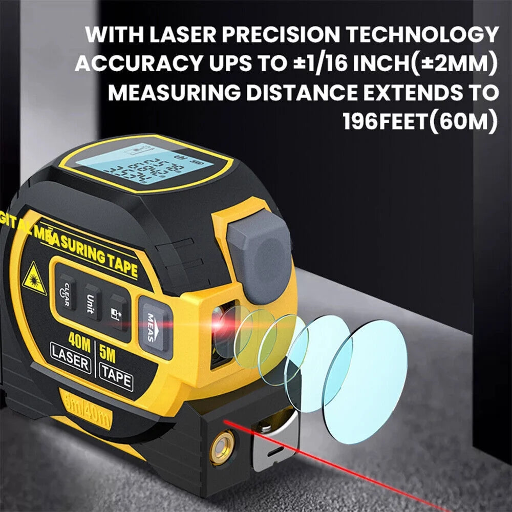 3 in 1 Digital Laser Rangefinder Ruler Distance Meter Area/Volume Measure Tool