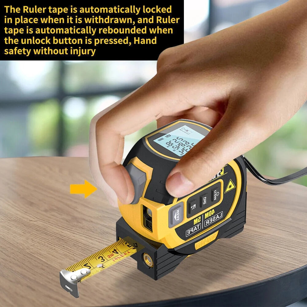 3 in 1 Digital Laser Rangefinder Ruler Distance Meter Area/Volume Measure Tool