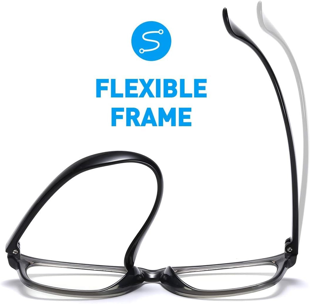 Kids Blue Light Blocking Glasses Girls Boys 2 Pack, Computer Video Gaming Glasses for Kids Girls Boys Age 3-9,Anti Blue Light & Headache (Transparent Black + Transparent Pink)