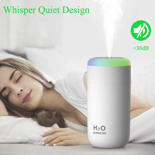 Small Humidifier, 350Ml Small Humidifiers for Bedroom, Portable Humidifier, LED Humidifiers with Night Light, USB Humidifier, Humi