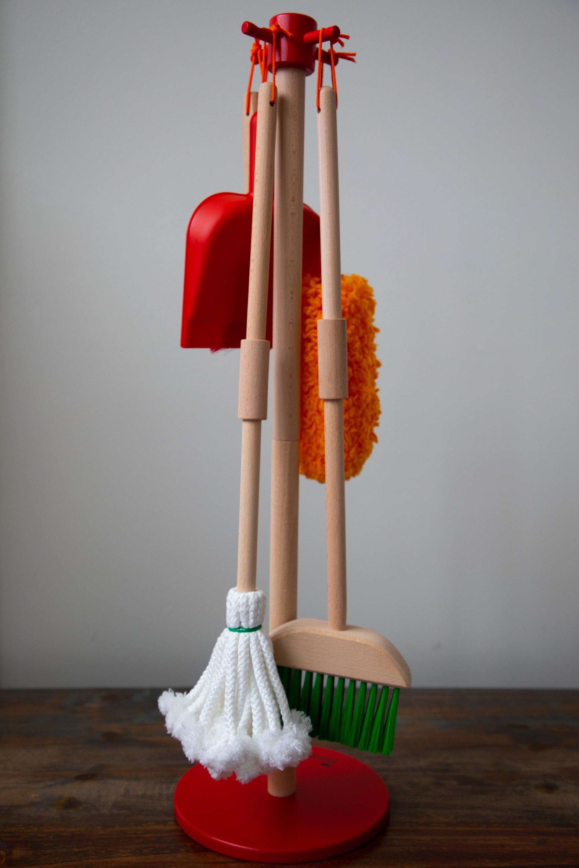 Eco-Friendly Wooden Cleaning Play Set for 3+ Ages Kids, Pretend Kit, Sustainable Wood