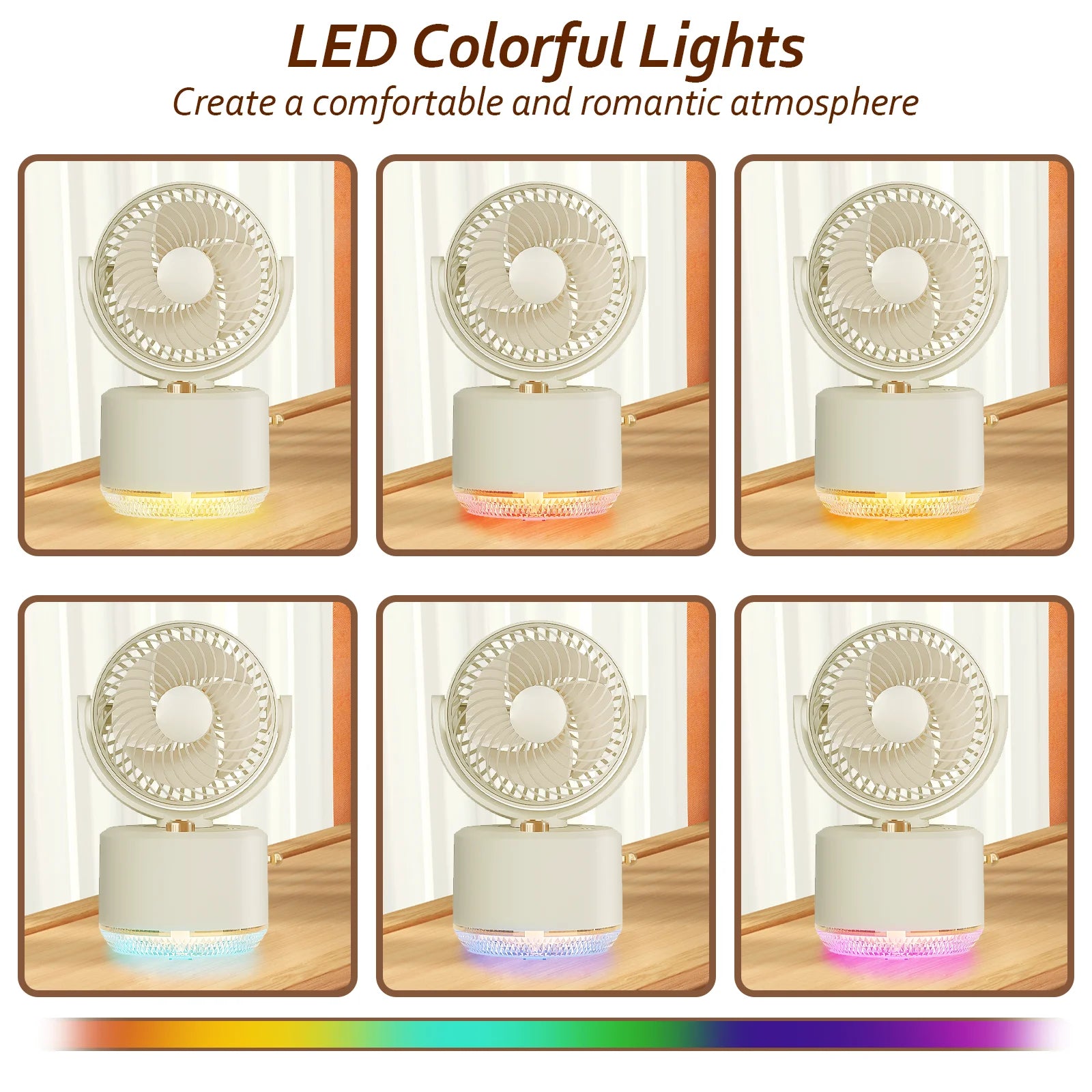 Portable Outdoor Misting Fan, Cool Misting Fan Portable with Mister, Battery Powered with 3 Fan Speeds & 3 Mist Settings for Camping, Tailgating, and Beach