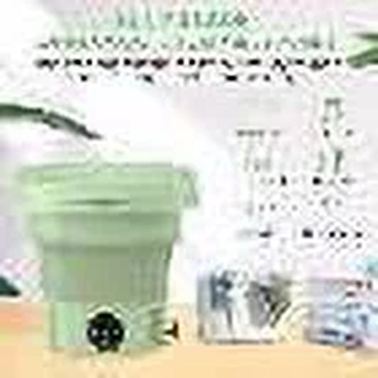 Mini Washing Machine, Folding Portable Sterilization Drying Laundry Machine-Purple
