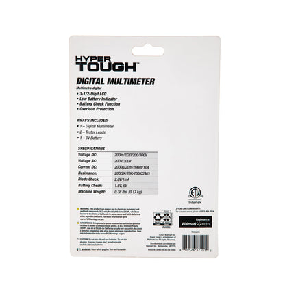 Digital Multimeter TD35235J, 3 1/2 Digit Screen, New, 4.25 Inch Assembled Product Width