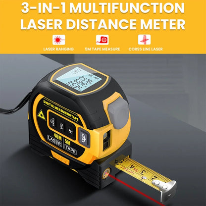 3 in 1 Digital Laser Rangefinder Ruler Distance Meter Area/Volume Measure Tool