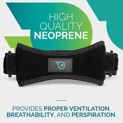 Sports Patella Strap Knee Brace Support for Arthritis, ACL, Running, Basketball, Meniscus Tear, Sports, Athletic. Best Knee Brace for Hiking, Soccer, Volleyball & Squats (Pack of 2, Black)