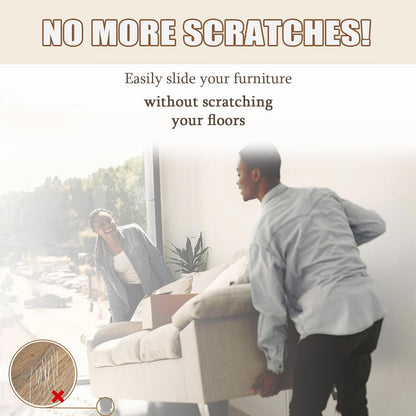 Felt Furniture Pads -56 Pcs(1+2)” Premium Felt Pads for Chair Legs Furniture, Floor Protectors for Hardwood Floors,Brown