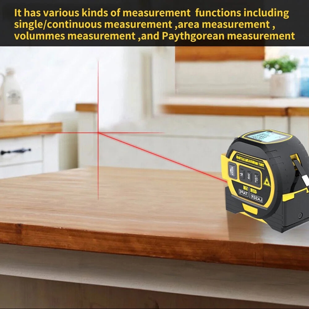 3 in 1 Digital Laser Rangefinder Ruler Distance Meter Area/Volume Measure Tool