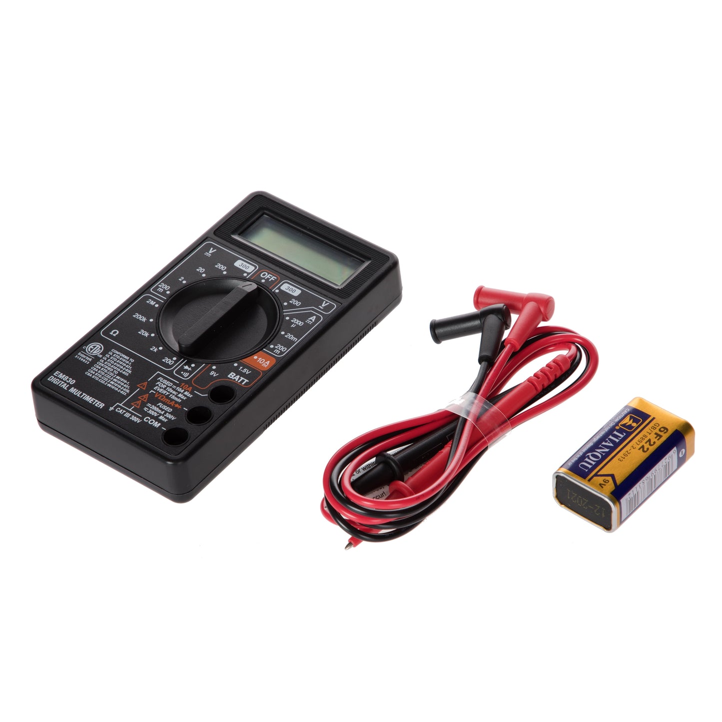 Digital Multimeter TD35235J, 3 1/2 Digit Screen, New, 4.25 Inch Assembled Product Width