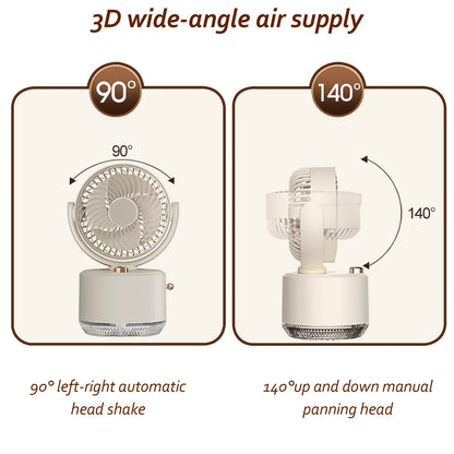 Portable Outdoor Misting Fan, Cool Misting Fan Portable with Mister, Battery Powered with 3 Fan Speeds & 3 Mist Settings for Camping, Tailgating, and Beach