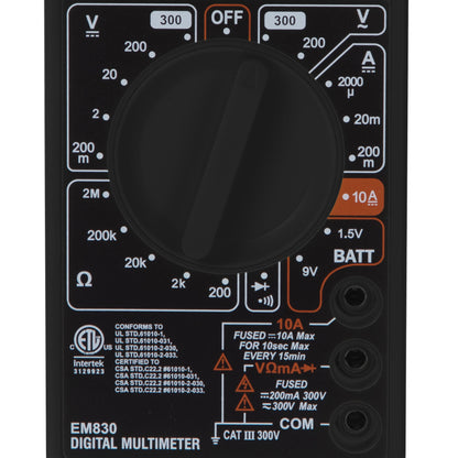 Digital Multimeter TD35235J, 3 1/2 Digit Screen, New, 4.25 Inch Assembled Product Width