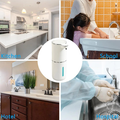 Automatic Liquid Soap Dispenser, 380ML USB Rechargeable Touchless Dispenser Electric Wall Mounted 4 Levels Adjustable Liquid Soap Dispenser Pump for Bathroom Kitchen Dish Soap