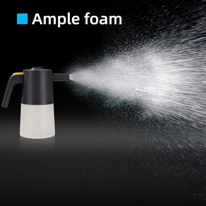 Foam Sprayer Car Wash, Electric Car Foam Sprayer with USB, Electric Pressure Car Foam Sprayer for Washing,Car Wash Foam Sprayer Suitable for Home, Garden and Car Beauty and Cleaning（1 Liters）