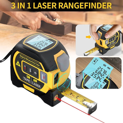 3 in 1 Digital Laser Rangefinder Ruler Distance Meter Area/Volume Measure Tool