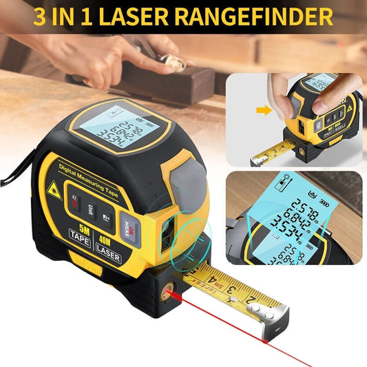 3 in 1 Digital Laser Rangefinder Ruler Distance Meter Area/Volume Measure Tool