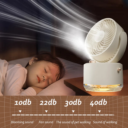 Portable Outdoor Misting Fan, Cool Misting Fan Portable with Mister, Battery Powered with 3 Fan Speeds & 3 Mist Settings for Camping, Tailgating, and Beach