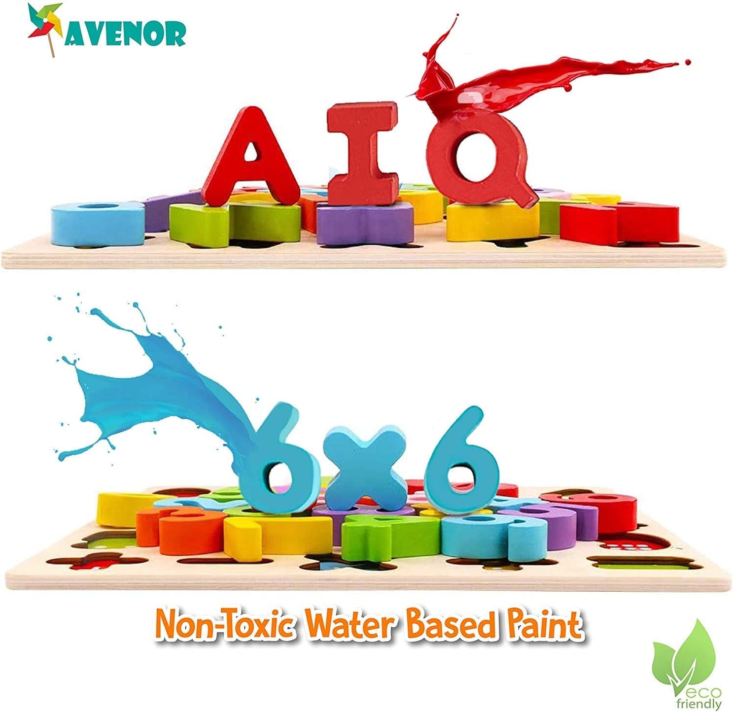 Wooden Alphabet Puzzles for Toddlers - Chunky ABC Puzzle, Alphabet Puzzle, Learning for Toddlers Preschool Boy Girl Gifts Birthday