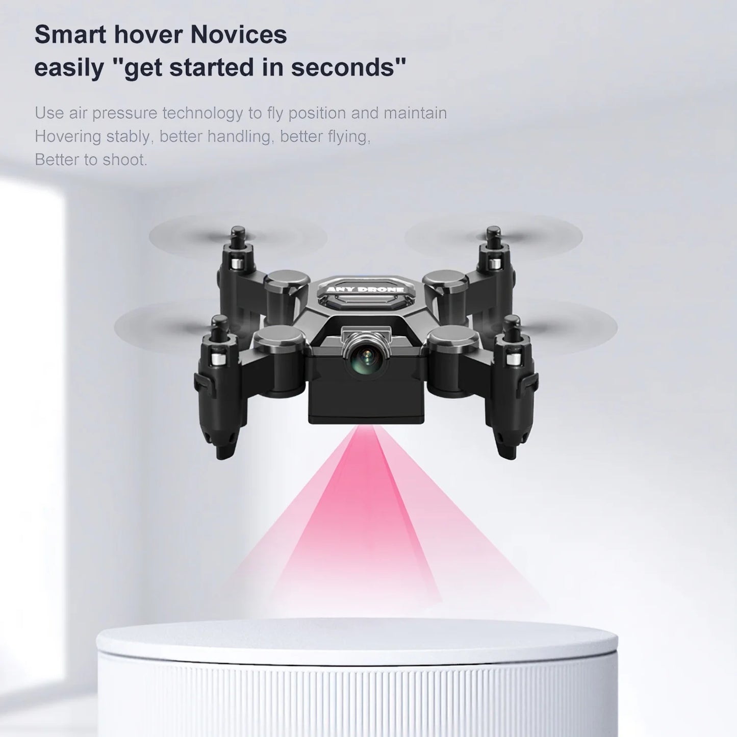 4K Foldable Drone for Kids, Mini Drone with Camera, Portable RC Quadcopter with Altitude Hold 3D Flips and Headless Mode Easy to Fly