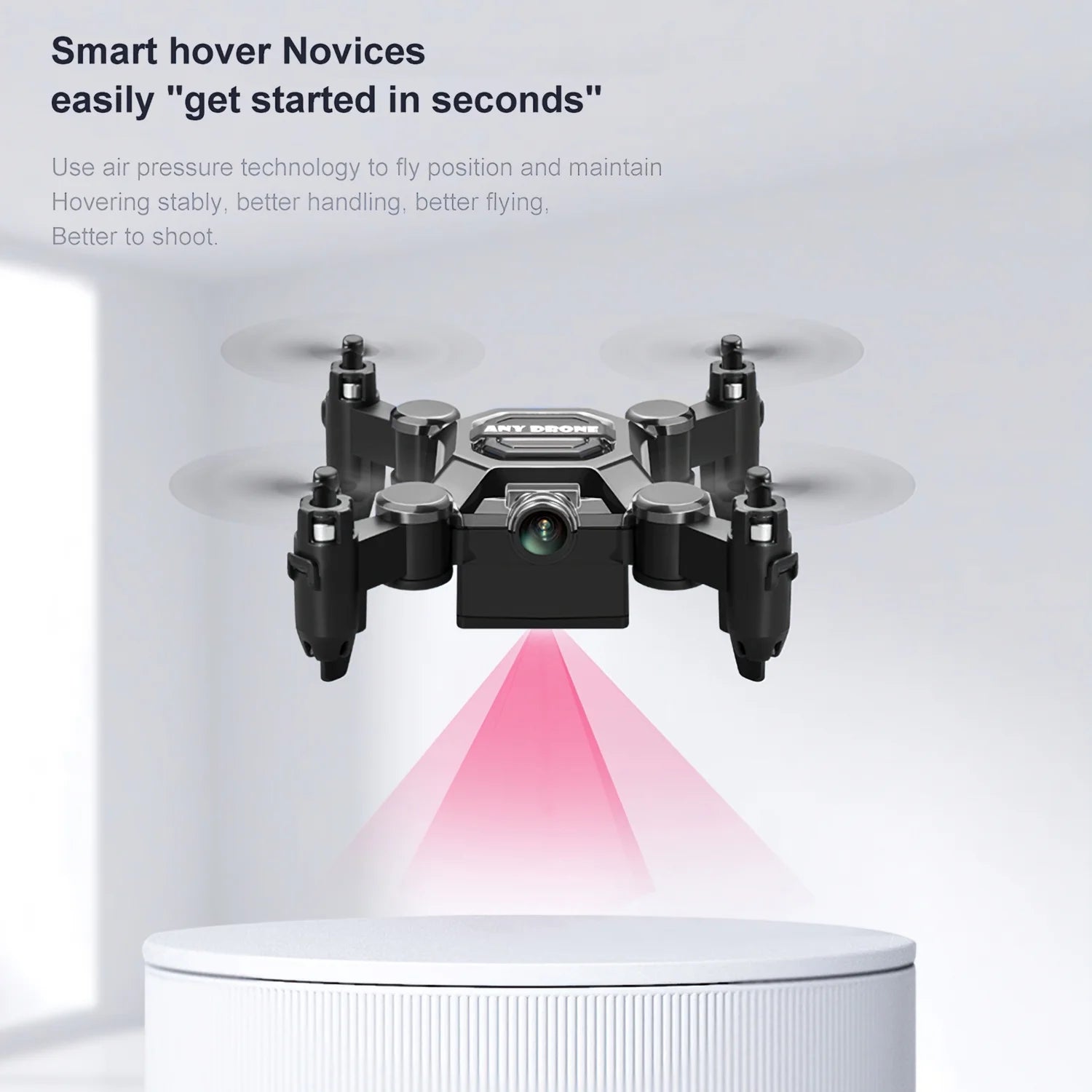 4K Foldable Drone for Kids, Mini Drone with Camera, Portable RC Quadcopter with Altitude Hold 3D Flips and Headless Mode Easy to Fly