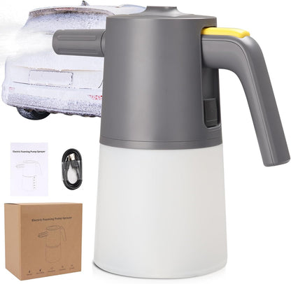 Foam Sprayer Car Wash, Electric Car Foam Sprayer with USB, Electric Pressure Car Foam Sprayer for Washing,Car Wash Foam Sprayer Suitable for Home, Garden and Car Beauty and Cleaning（1 Liters）