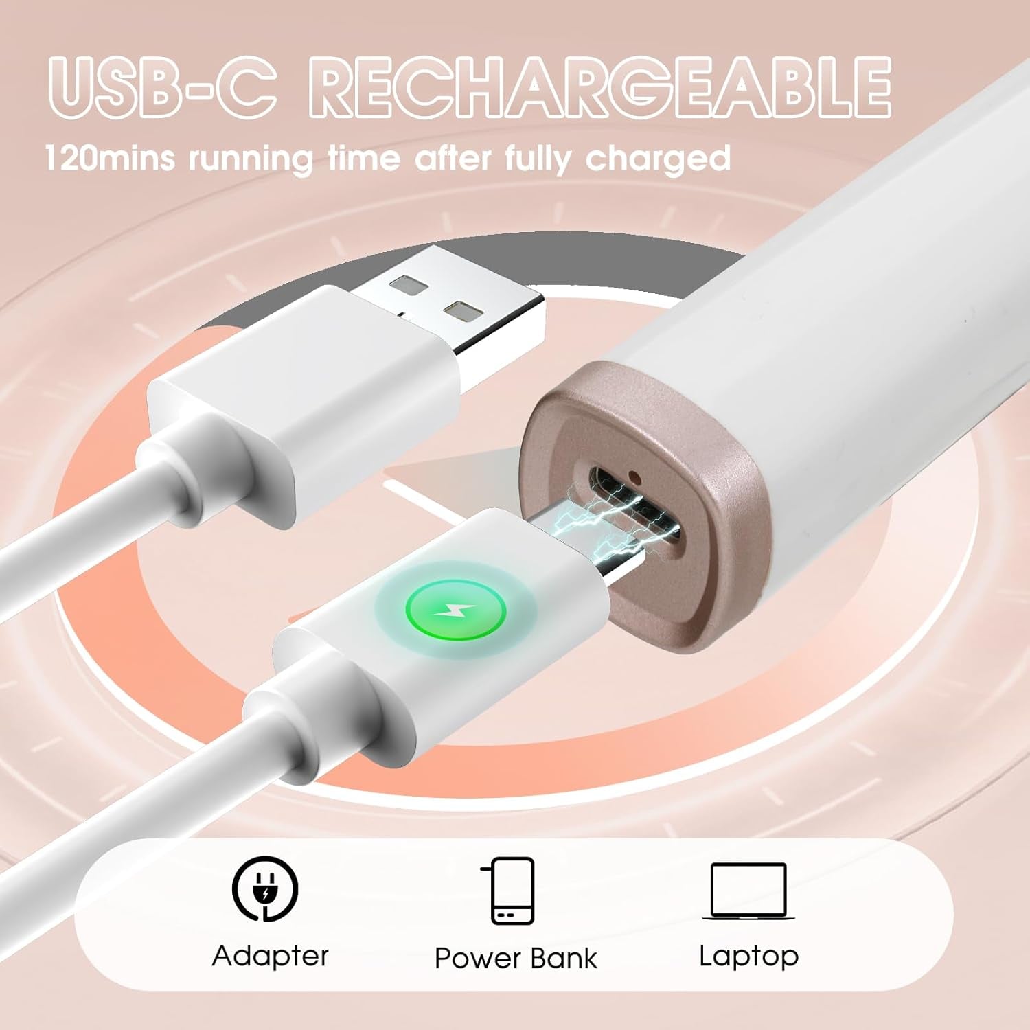 Ladies Body Hair Groomer,Women'S Electric 5 in 1 Dry & Wet Cordless Waterproof Facial Removal Painless Gentle Grooming Bikini Trimmers for Female White